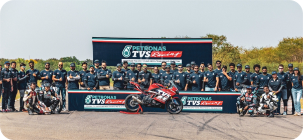 TVS Racing team at track event
